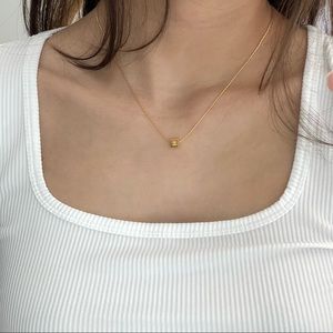 Authentic vintage chanel necklace｜authentic reworked ｜cube necklace